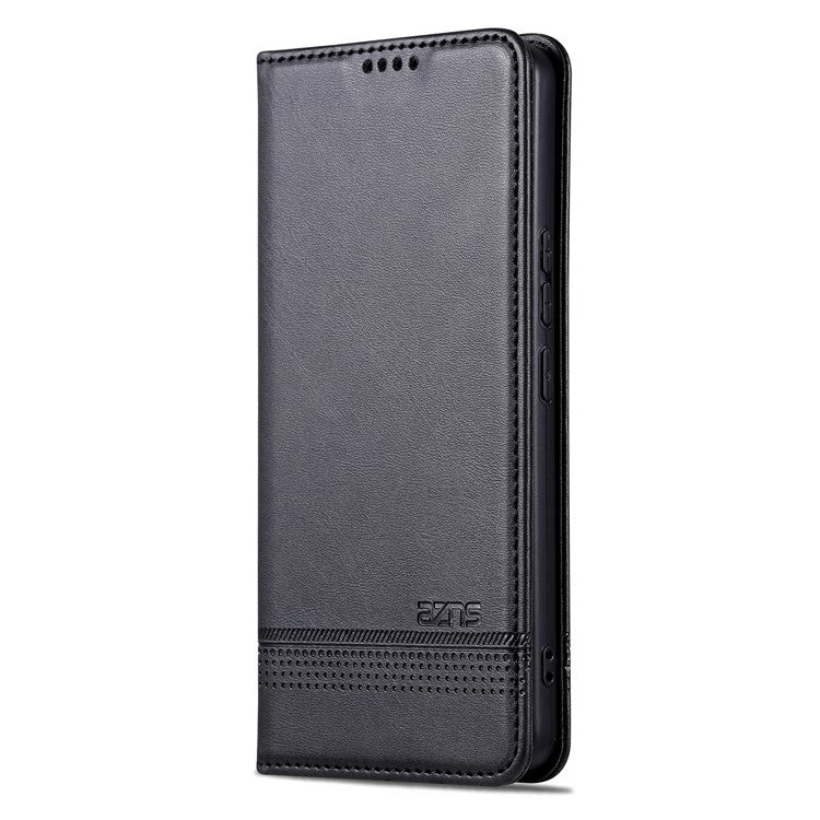 AZNS For vivo S17 5G / S17 Pro 5G Wallet PU Leather Case Cowhide Texture Phone Cover with Stand - Black