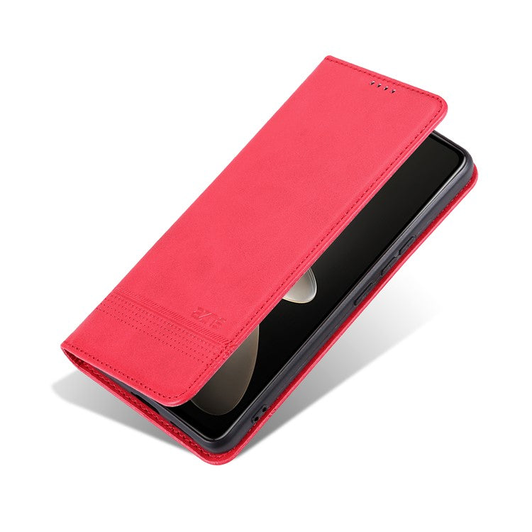 AZNS For vivo S17 5G / S17 Pro 5G Wallet PU Leather Case Cowhide Texture Phone Cover with Stand - Red