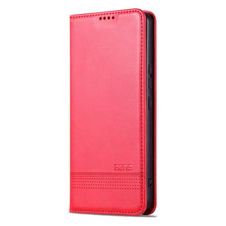 AZNS For vivo S17 5G / S17 Pro 5G Wallet PU Leather Case Cowhide Texture Phone Cover with Stand - Red