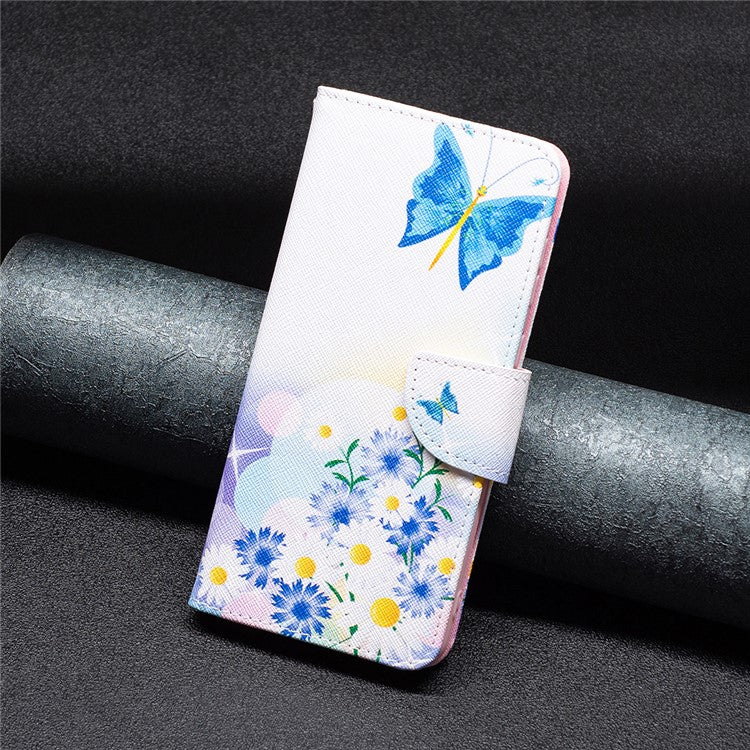 PU Leather Flip Case for vivo Y78 (China) 5G / Y36 4G (Global) / Y36 5G (Global) , Pattern Printing Stand Wallet Phone Cover - Butterfly and Flowers