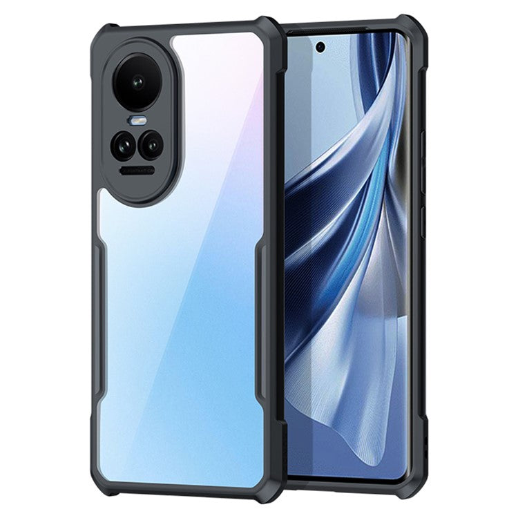 XUNDD For Oppo Reno10 Pro 5G (Global) / Reno10 5G (Global) Acrylic+TPU Phone Case Anti-Scratch Phone Protective Cover - Black