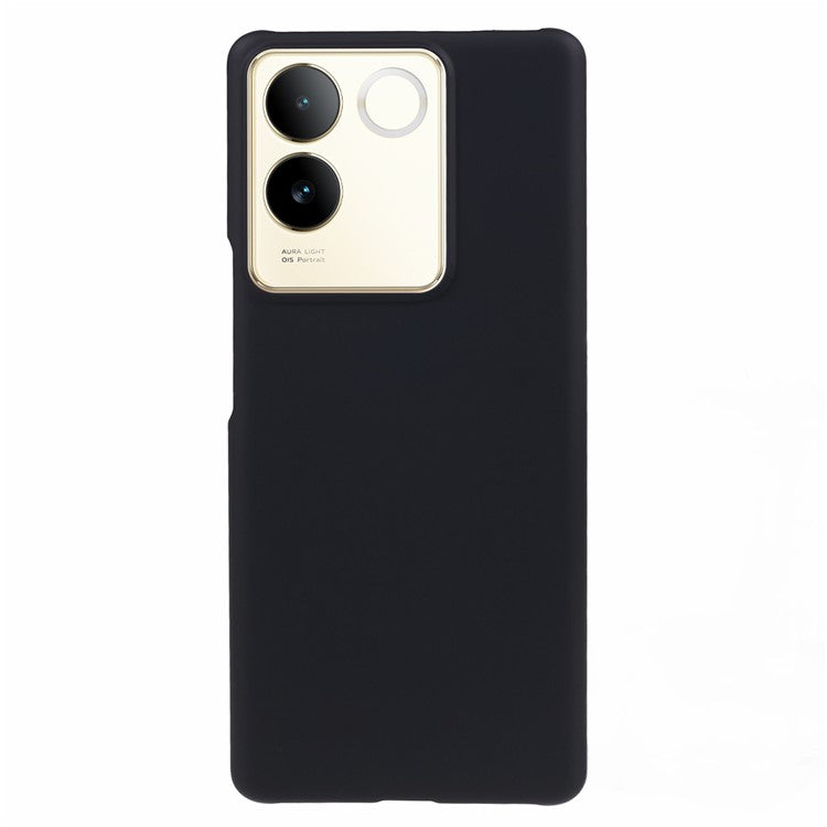 For vivo S17e 5G Rubberized Mobile Phone Case Hard PC Drop-proof Back Cover - Black