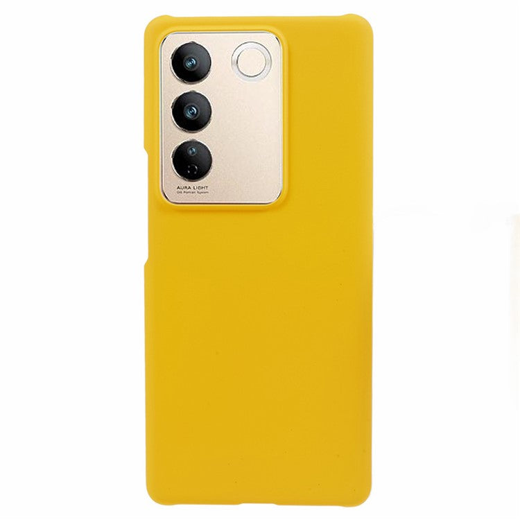 For vivo S16 Pro / S16 / S16e Rubberized PC Mobile Phone Cover Cell Phone Case Anti-Fingerprint Shell - Yellow