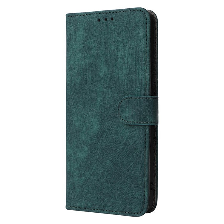 For vivo Y35+ 5G / Y35m+ 5G / Y27 4G RFID Blocking Phone Case Anti-scratch Leather Wallet Stand Cover with Strap - Green