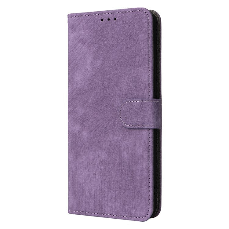 For vivo Y35+ 5G / Y35m+ 5G / Y27 4G RFID Blocking Phone Case Anti-scratch Leather Wallet Stand Cover with Strap - Purple