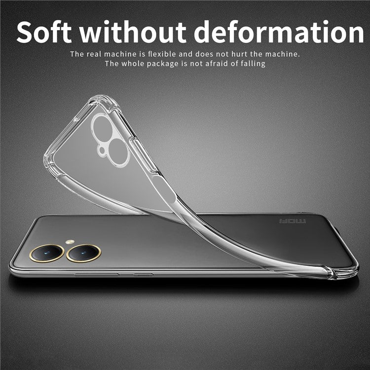 MOFI For vivo Y35+ 5G / Y35m+ 5G TPU Protective Shell Phone Case Transparent Dustproof Cell Phone Cover