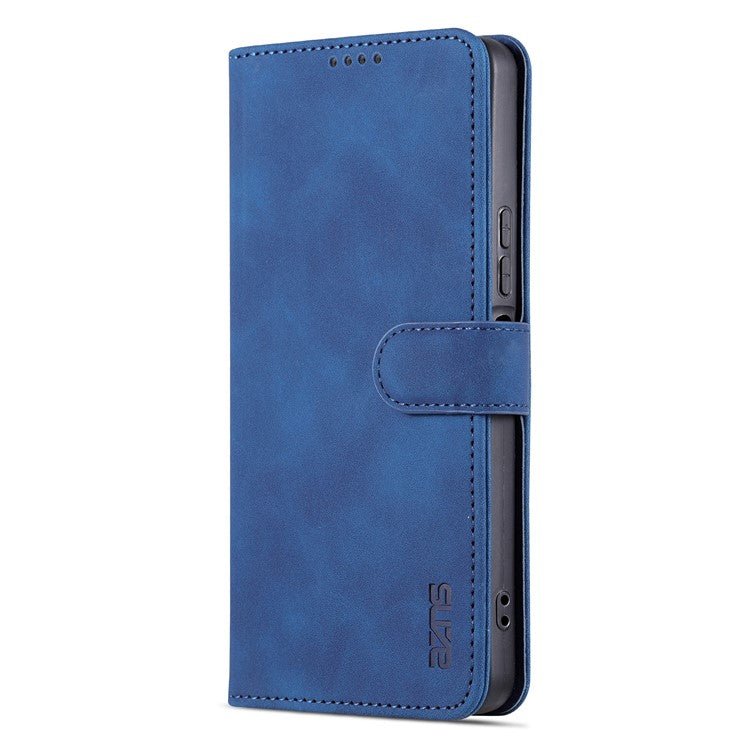 AZNS For vivo Y78 5G / Y36 4G (Global) / Y27 5G Stand Wallet Phone Cover PU Leather Dustproof Cell Phone Case - Blue