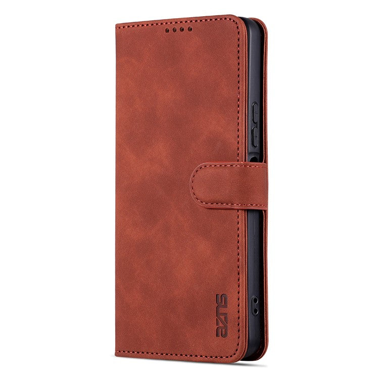 AZNS For vivo Y78 5G / Y36 4G (Global) / Y27 5G Stand Wallet Phone Cover PU Leather Dustproof Cell Phone Case - Brown