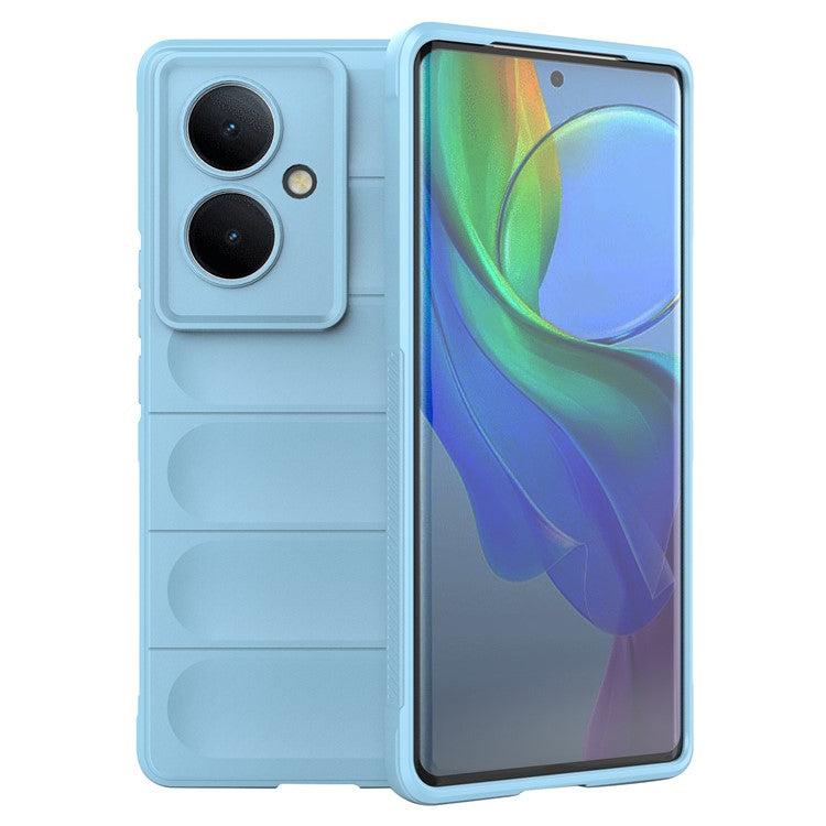 For vivo Y78+ 5G / V29 Lite 5G Shockproof Phone Cover Soft TPU Protective Case - Baby Blue