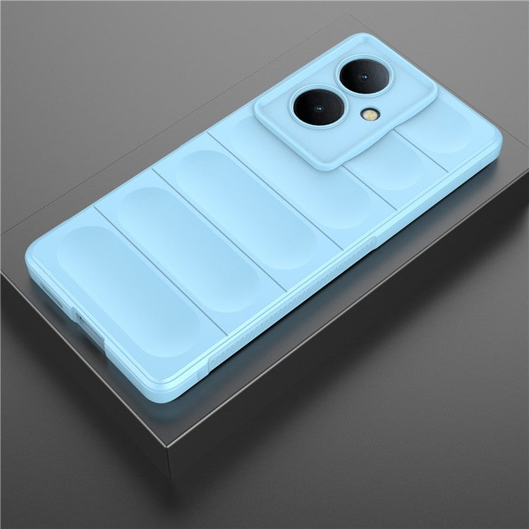 For vivo Y78+ 5G / V29 Lite 5G Shockproof Phone Cover Soft TPU Protective Case - Baby Blue