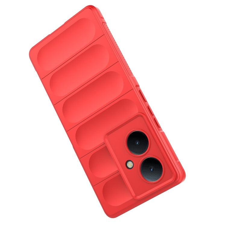 For vivo Y78+ 5G / V29 Lite 5G Shockproof Phone Cover Soft TPU Protective Case - Red