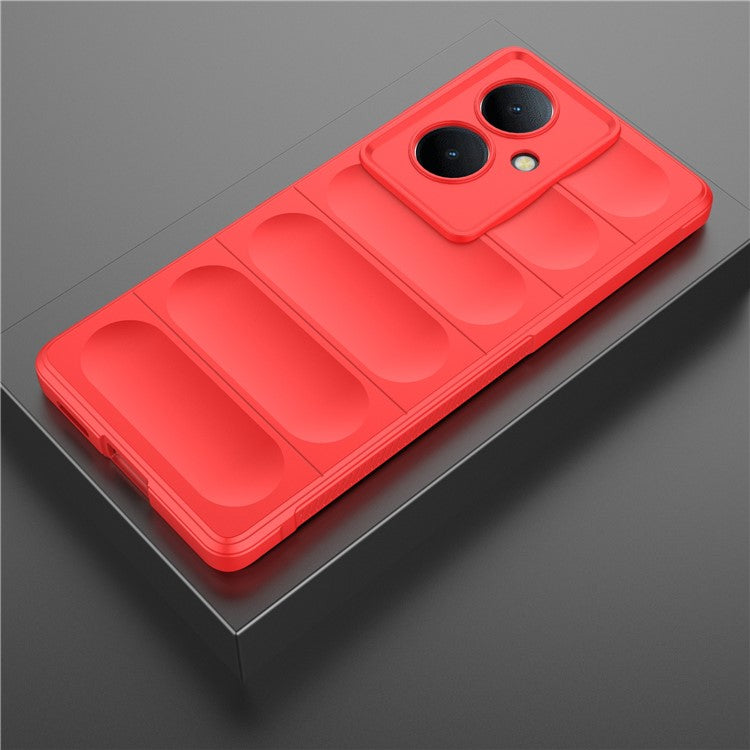 For vivo Y78+ 5G / V29 Lite 5G Shockproof Phone Cover Soft TPU Protective Case - Red