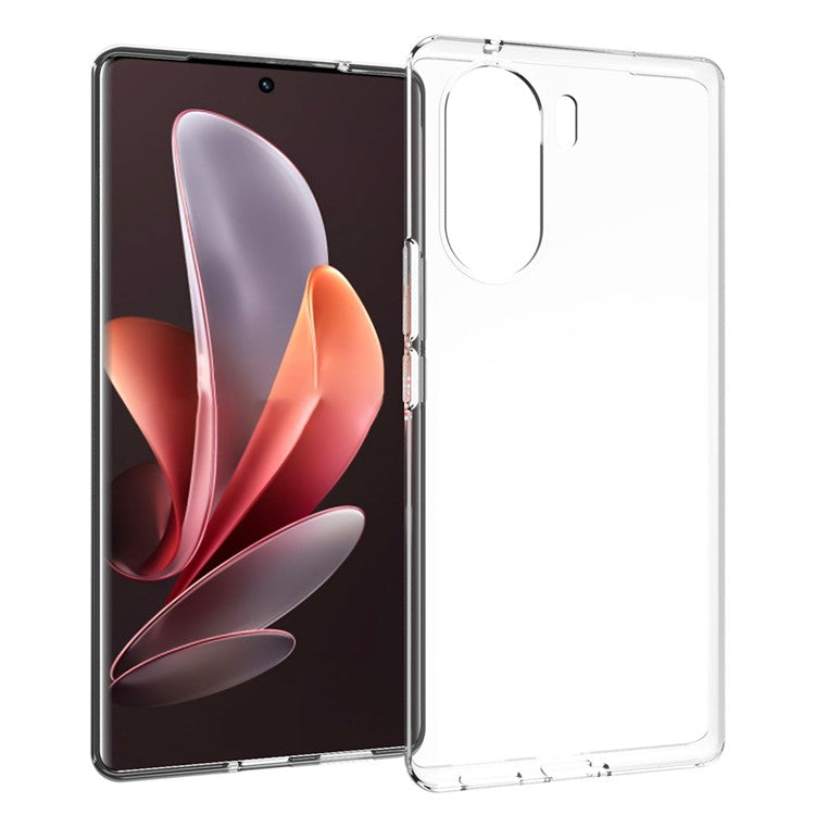 For vivo V29e (India) 5G Clear TPU Phone Cover Ultra Thin Transparent Phone Case Shell (Big Rear Lens Hole)