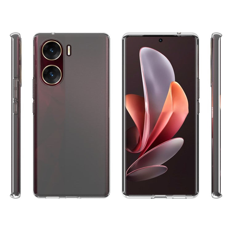 For vivo V29e (India) 5G Clear TPU Phone Cover Ultra Thin Transparent Phone Case Shell (Big Rear Lens Hole)