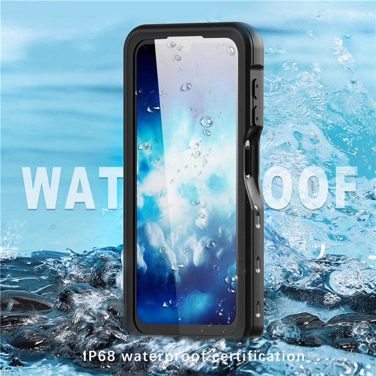 REDPEPPER For Samsung Galaxy A24 4G (162.1 x 77.6 x 8.3mm) IP68 Waterproof Phone Case Clear Back Diving Cover [Support Fingerprint Unlock]