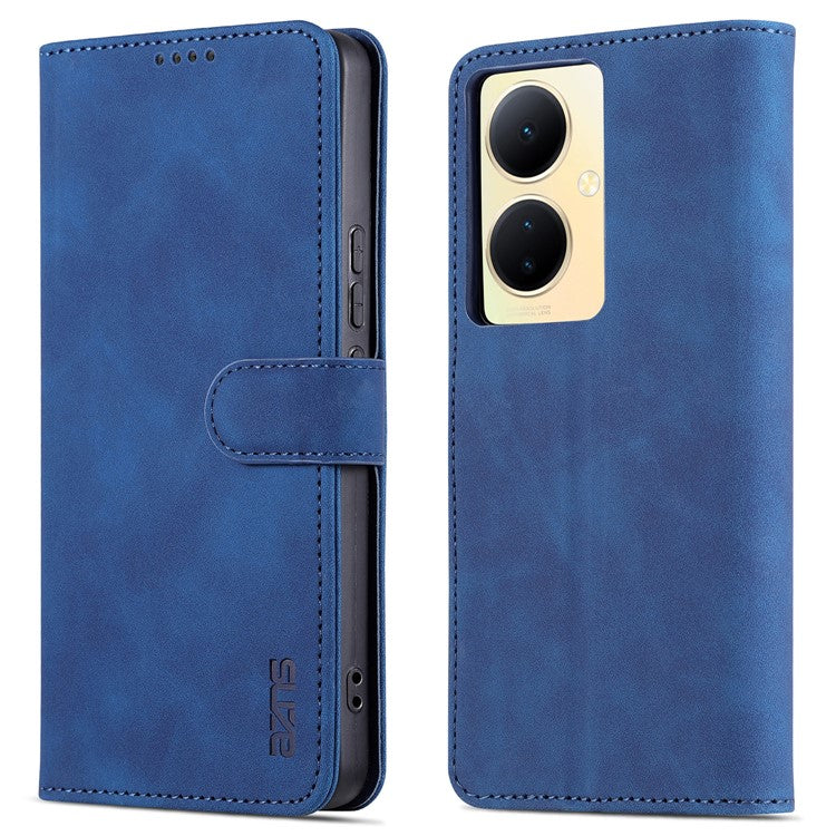 AZNS For vivo Y78+ 5G / Y78 5G / V29 Lite 5G PU Leather Case Stand Wallet Phone Cover - Blue