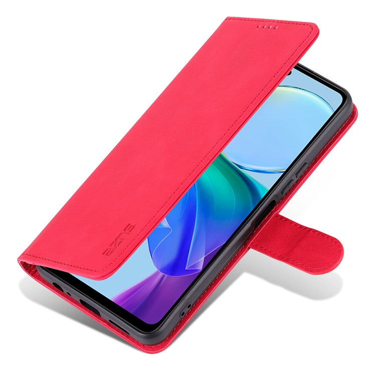 AZNS For vivo Y78+ 5G / Y78 5G / V29 Lite 5G PU Leather Case Stand Wallet Phone Cover - Red