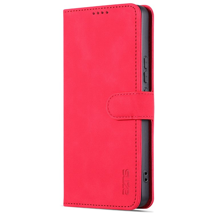 AZNS For vivo Y78+ 5G / Y78 5G / V29 Lite 5G PU Leather Case Stand Wallet Phone Cover - Red