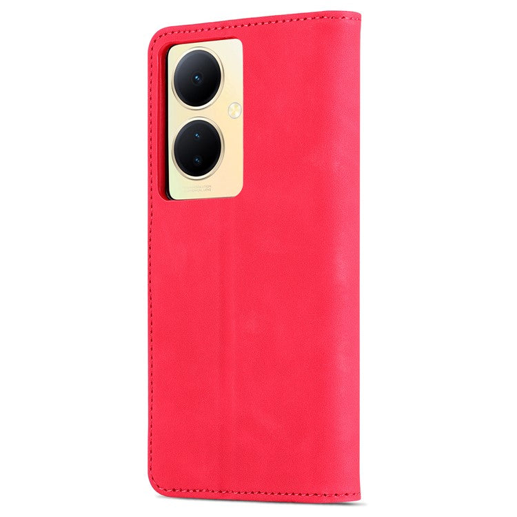 AZNS For vivo Y78+ 5G / Y78 5G / V29 Lite 5G PU Leather Case Stand Wallet Phone Cover - Red