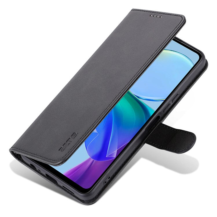 AZNS For vivo Y78+ 5G / Y78 5G / V29 Lite 5G PU Leather Case Stand Wallet Phone Cover - Black