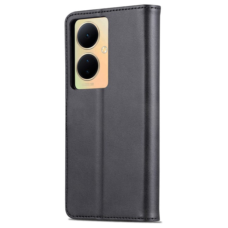 AZNS For vivo Y78+ 5G / Y78 5G / V29 Lite 5G PU Leather Case Stand Wallet Phone Cover - Black