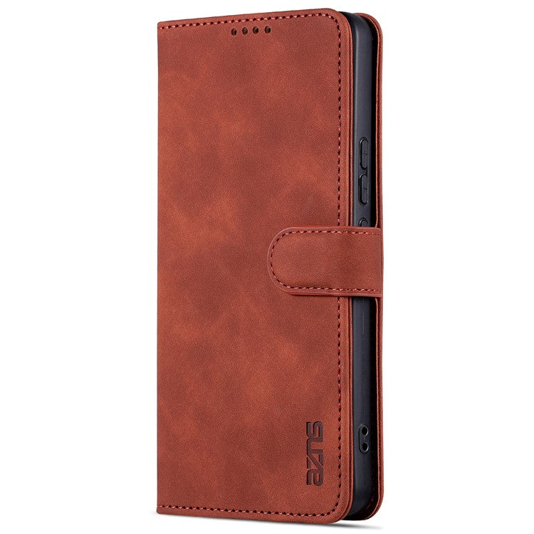 AZNS For vivo Y78+ 5G / Y78 5G / V29 Lite 5G PU Leather Case Stand Wallet Phone Cover - Brown