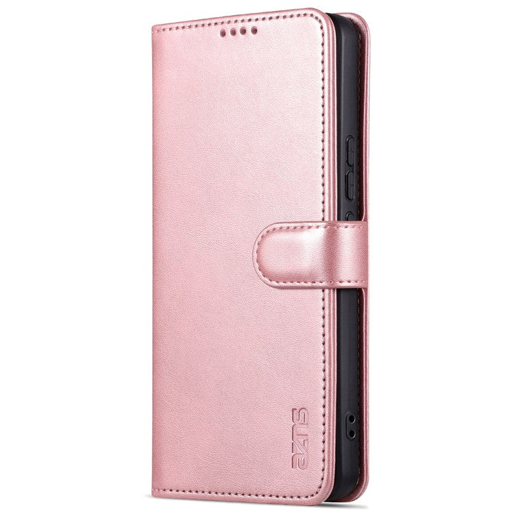 AZNS For vivo Y78+ 5G / Y78 5G / V29 Lite 5G PU Leather Case Stand Wallet Phone Cover - Rose Gold