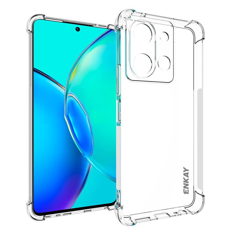 ENKAY HAT PRINCE For vivo Y36 4G (EU) HD Clear Phone Case Soft TPU Shell Anti-slip Strip Edge Cover