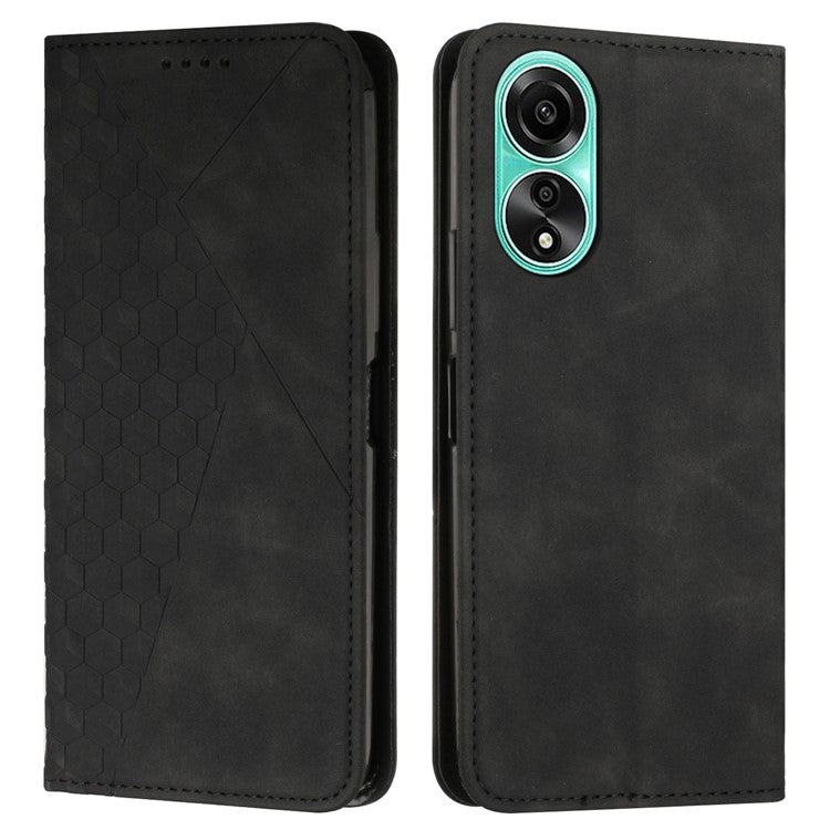 Phone Cover for Oppo A78 4G Case Skn-touch Wallet Leather Stand Phone Shell - Black