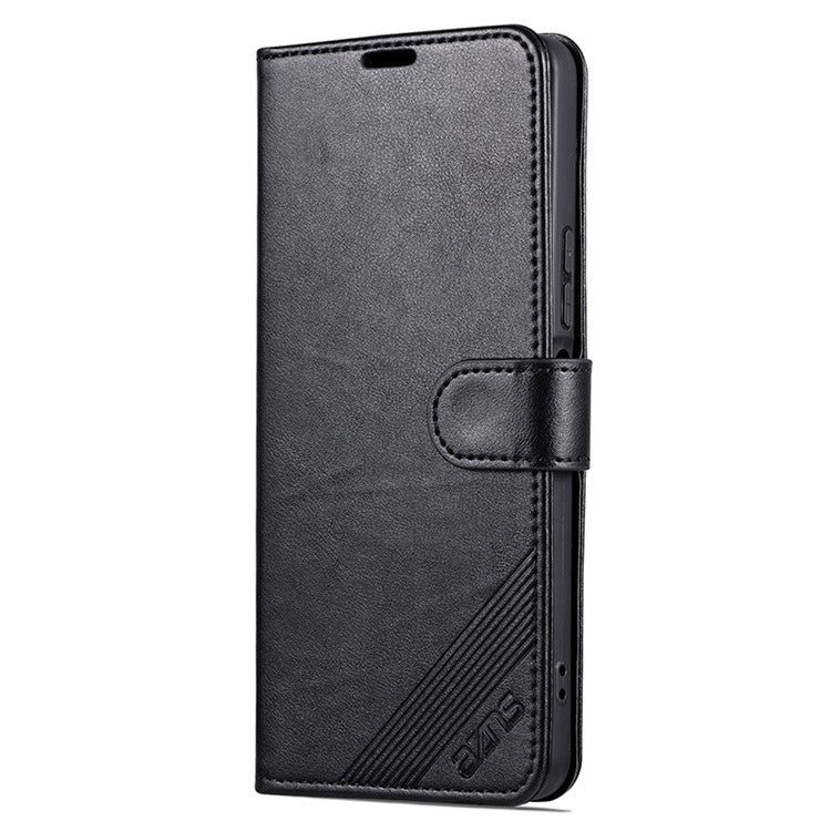 AZNS For vivo Y35+ 5G / Y35m+ 5G / Y27 4G Leather Case Wallet Protective Phone Cover - Black