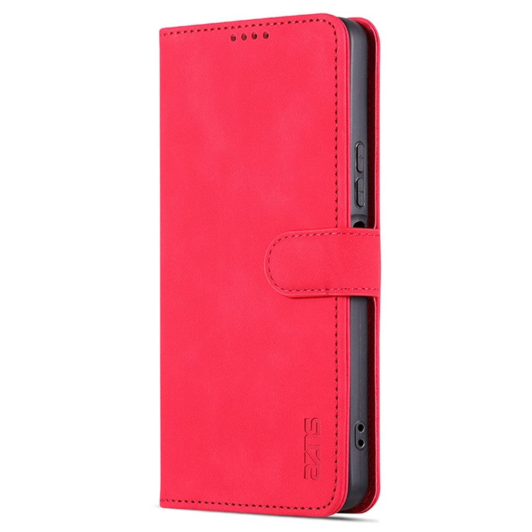 AZNS For vivo Y35+ 5G / Y35m+ 5G Case PU Leather Wallet Protective Phone Cover - Red