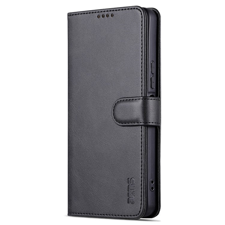 AZNS For vivo Y35+ 5G / Y35m+ 5G Case PU Leather Wallet Protective Phone Cover - Black