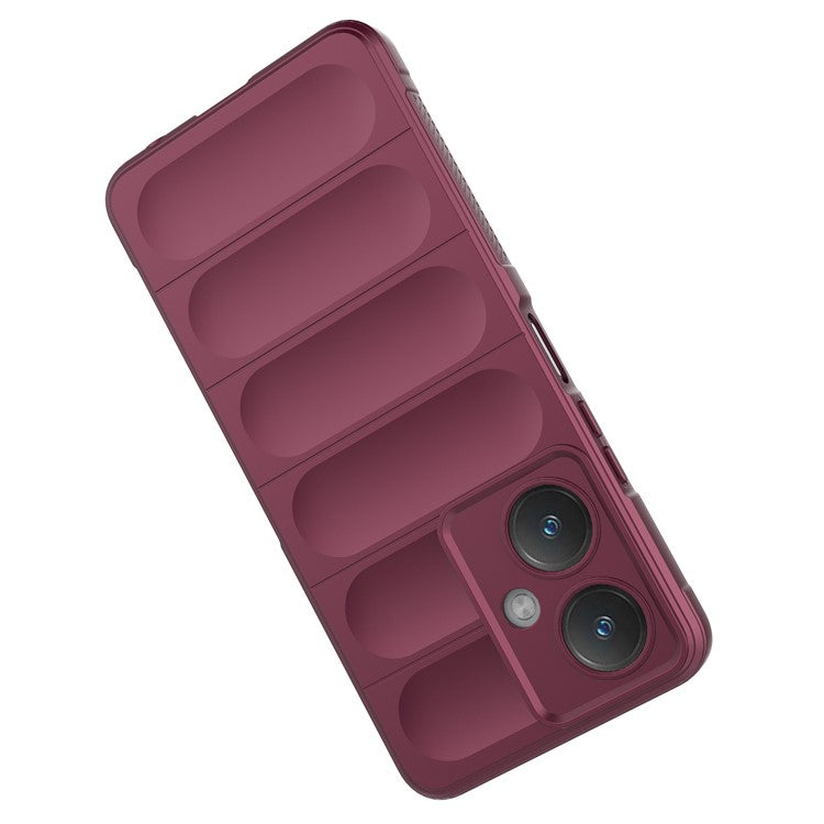 For vivo Y27 4G Case TPU Phone Back Protector Shockproof Cover - Wine Red