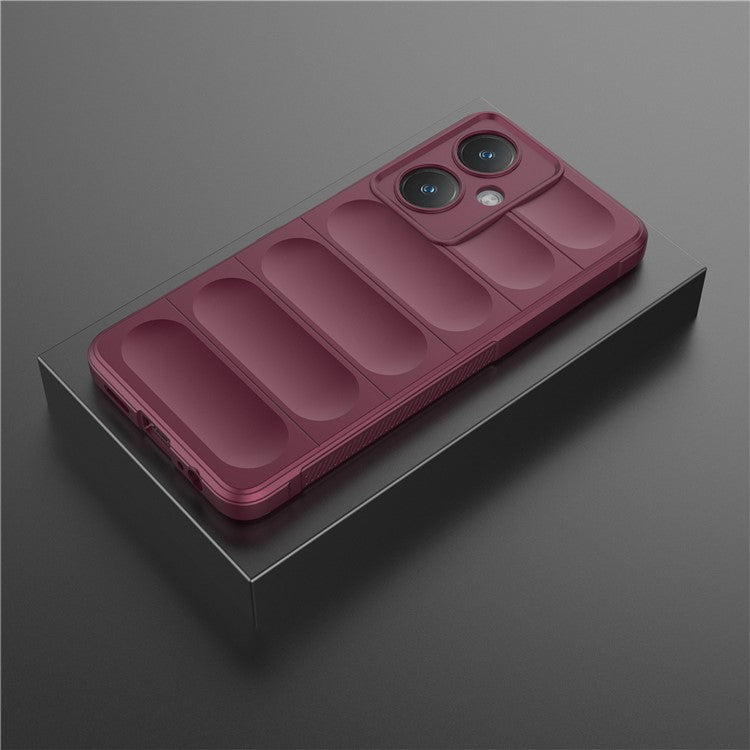 For vivo Y27 4G Case TPU Phone Back Protector Shockproof Cover - Wine Red