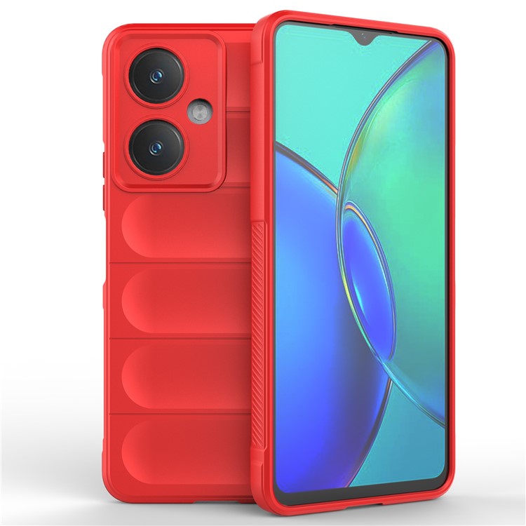 For vivo Y27 4G Case TPU Phone Back Protector Shockproof Cover - Red