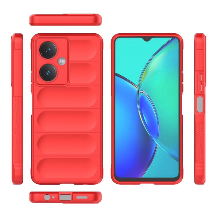 For vivo Y27 4G Case TPU Phone Back Protector Shockproof Cover - Red