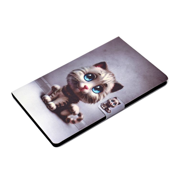 For Samsung Galaxy Tab A9+ Case PU Leather+TPU Tablet Cover with Card Slot - Kitten