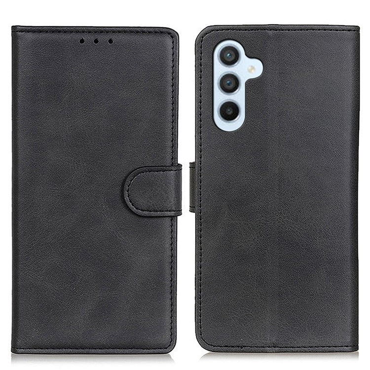 For Samsung Galaxy A15 4G Case Leather Wallet Stand Shockproof Phone Cover - Black