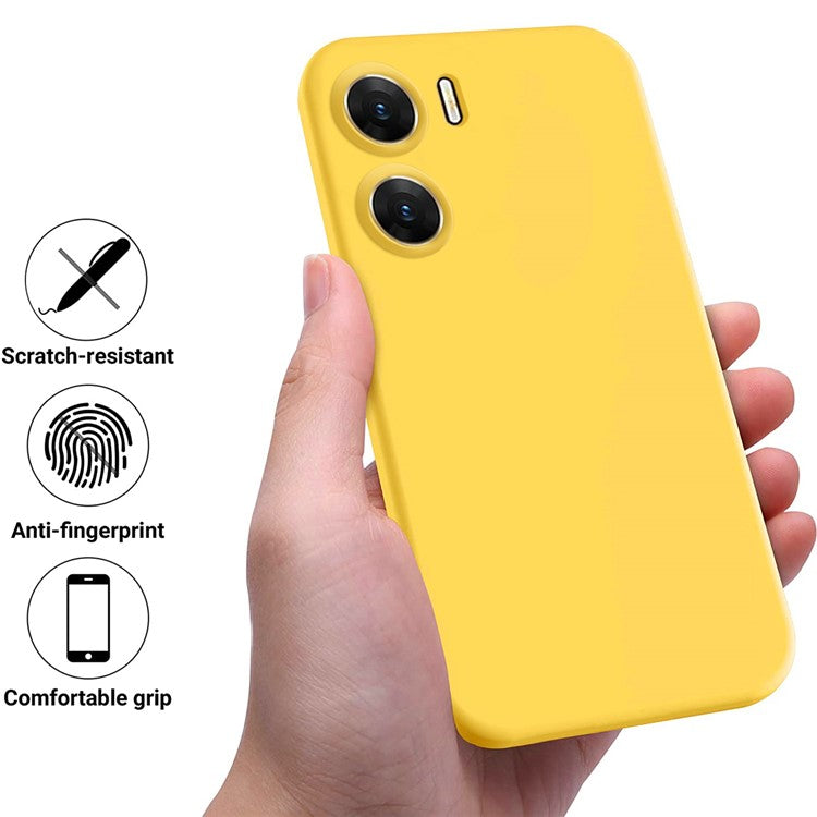 For vivo V29e (India) 5G Case Liquid Silicone Mobile Phone Shell Shockproof Cover - Yellow