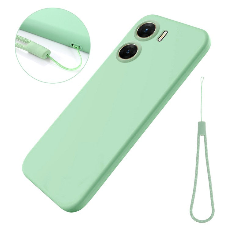 For vivo V29e (India) 5G Case Liquid Silicone Mobile Phone Shell Shockproof Cover - Green