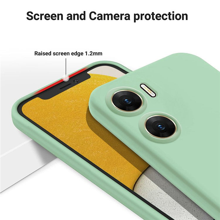 For vivo V29e (India) 5G Case Liquid Silicone Mobile Phone Shell Shockproof Cover - Green