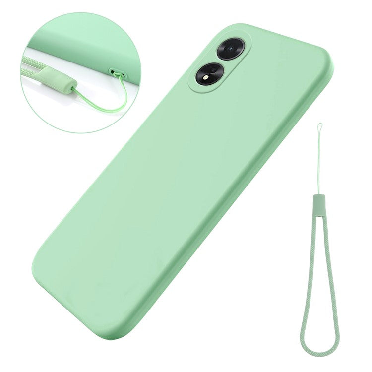 Shockproof Liquid Silicone Shell For Oppo A38 4G / A18 4G Case Mobile Phone Cover - Green