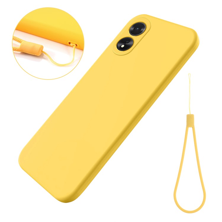 Shockproof Liquid Silicone Shell For Oppo A38 4G / A18 4G Case Mobile Phone Cover - Yellow