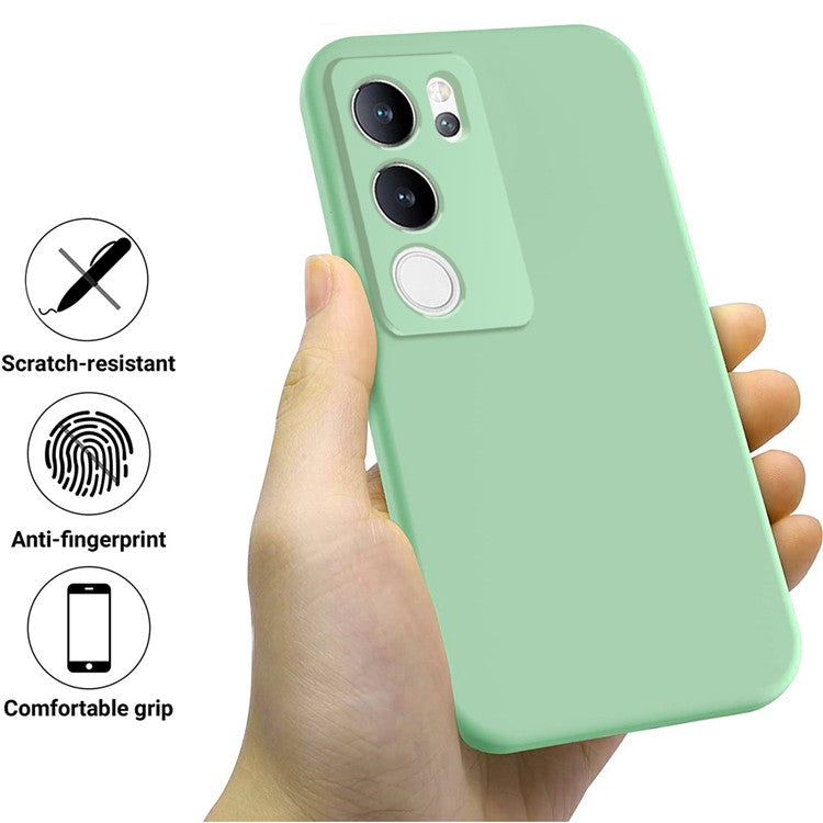 For vivo V29 5G / vivo S17 Pro 5G Case Slim Shell Liquid Silicone Mobile Phone Cover - Green