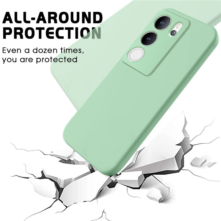 For vivo V29 5G / vivo S17 Pro 5G Case Slim Shell Liquid Silicone Mobile Phone Cover - Green