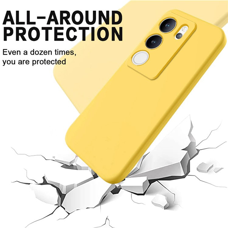 For vivo V29 5G / vivo S17 Pro 5G Case Slim Shell Liquid Silicone Mobile Phone Cover - Yellow