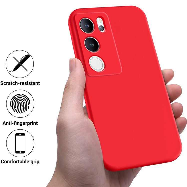 For vivo V29 5G / vivo S17 Pro 5G Case Slim Shell Liquid Silicone Mobile Phone Cover - Red