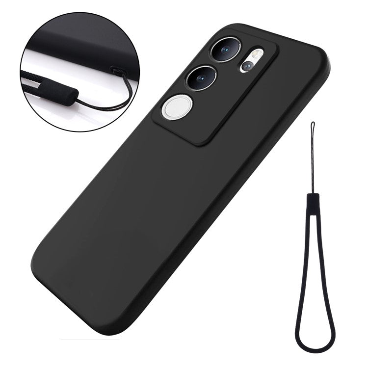 For vivo V29 5G / vivo S17 Pro 5G Case Slim Shell Liquid Silicone Mobile Phone Cover - Black