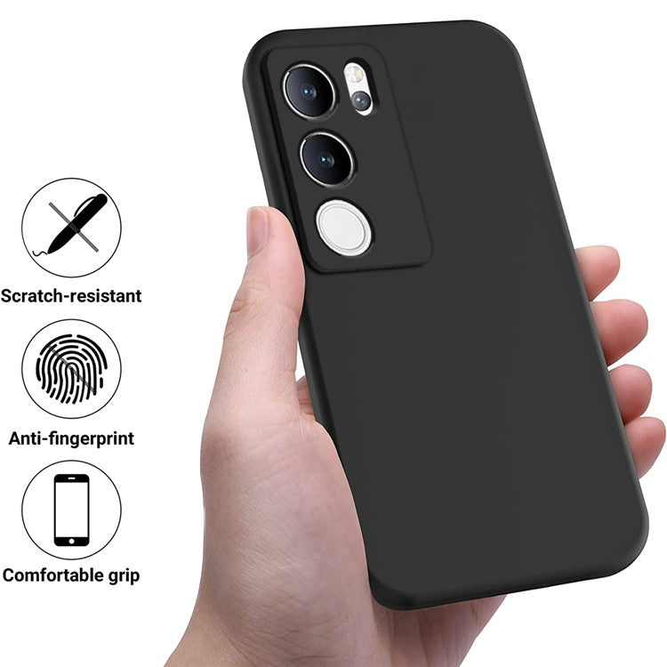 For vivo V29 5G / vivo S17 Pro 5G Case Slim Shell Liquid Silicone Mobile Phone Cover - Black