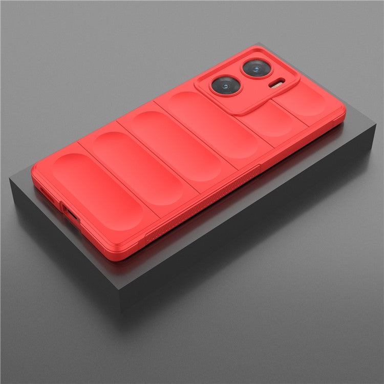 For vivo V29e (India) 5G Case Soft TPU Rugged Shockproof Cell Phone Cover - Red